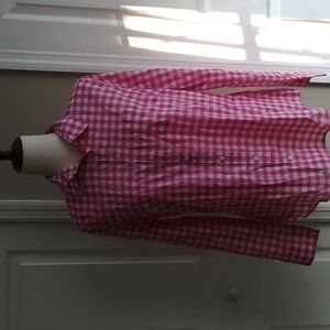 NWT J.CREW  Pink Gingham Plaid Perfect shirt